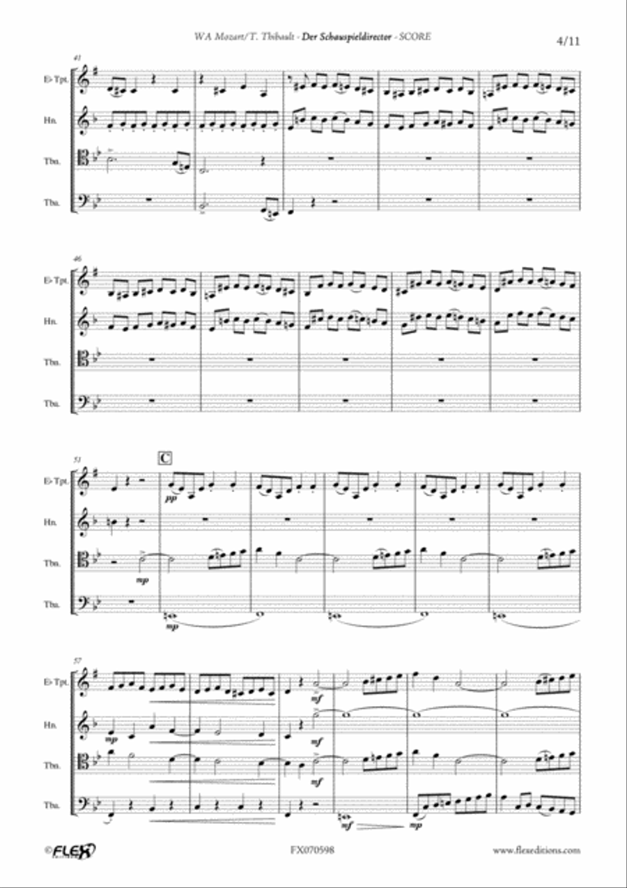 Der Schauspieldirector - The Impresario Brass Quartet scores gallery preview page 4