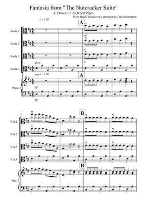 Dance of the Reed Pipes (Fantasia from Nutcracker) for Viola Quartet
