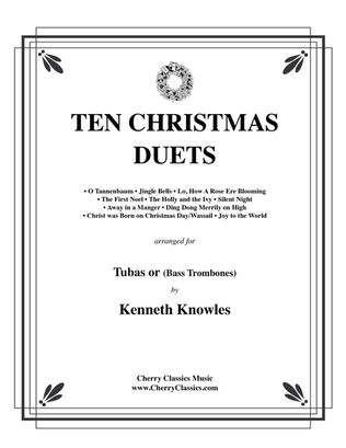Book cover for Ten Christmas Duets for Tubas or Bass Trombones