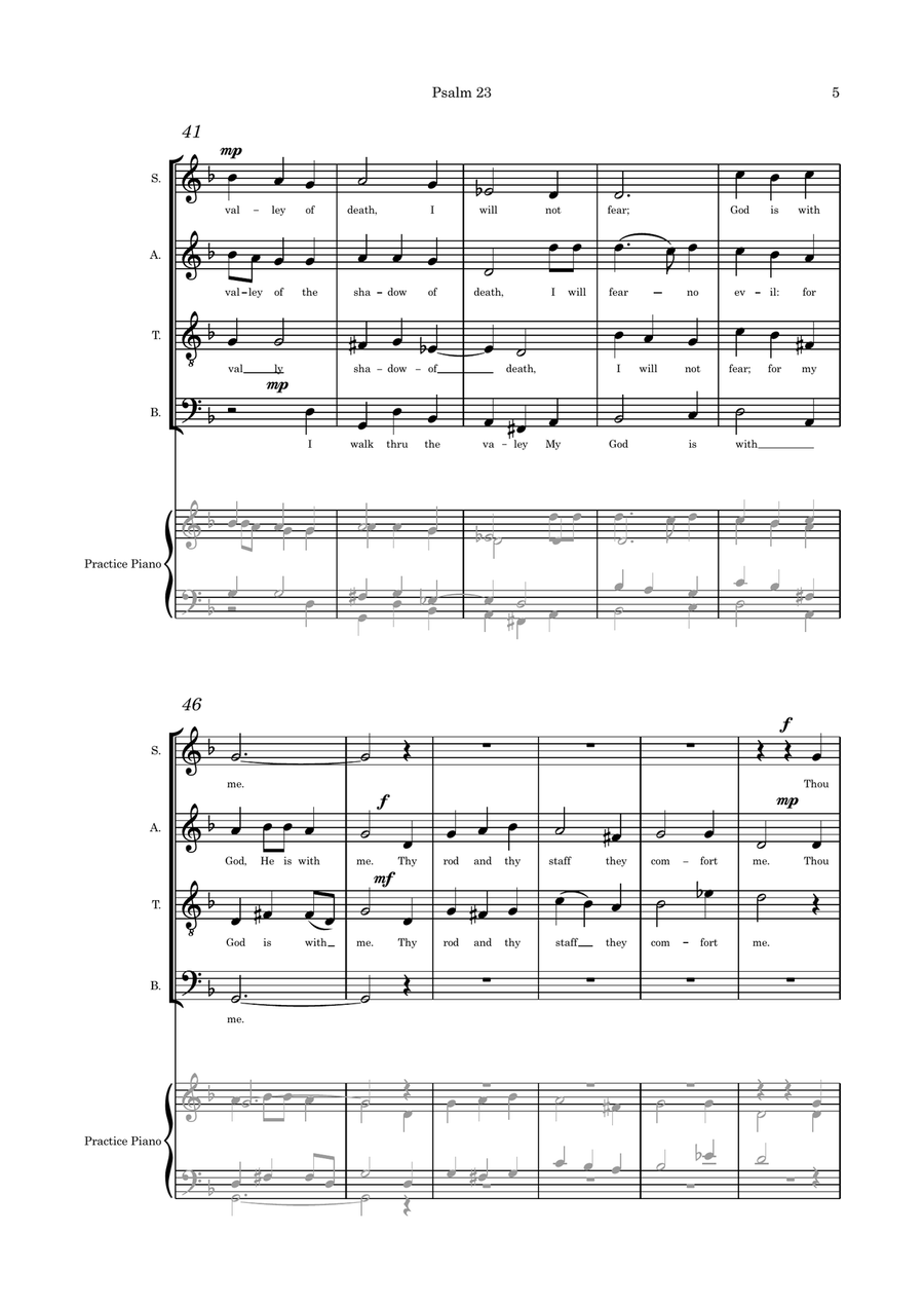 Psalm 23 4-Part scores gallery preview page 5