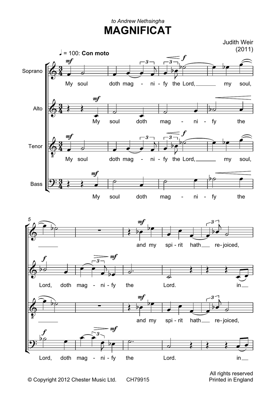 Magnificat And Nunc Dimittis Piano, Vocal, Guitar scores gallery preview page 1