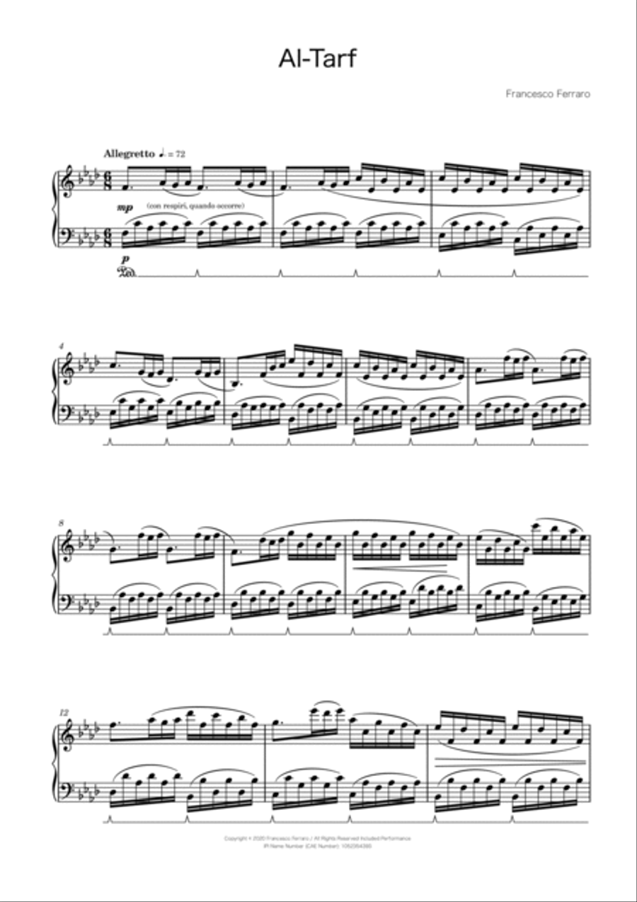 Al-Tarf Al-Tarf Piano Solo scores gallery preview page 3