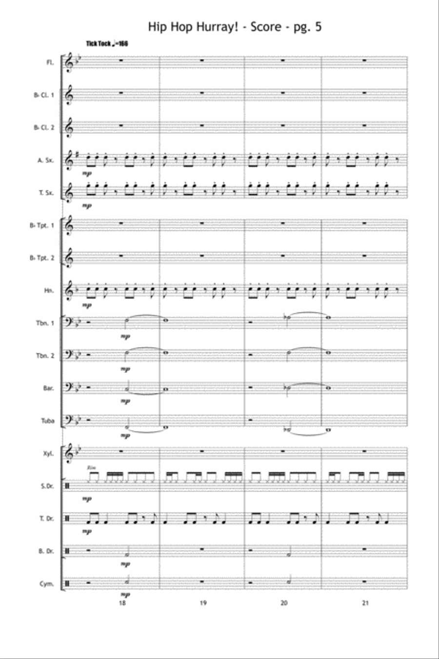 Hip Hop Hurray! Marching Band scores gallery preview page 6