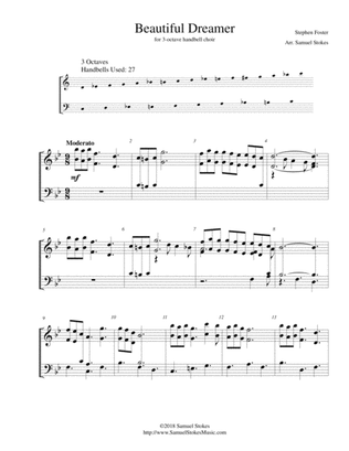 Beautiful Dreamer - for 3-octave handbell choir