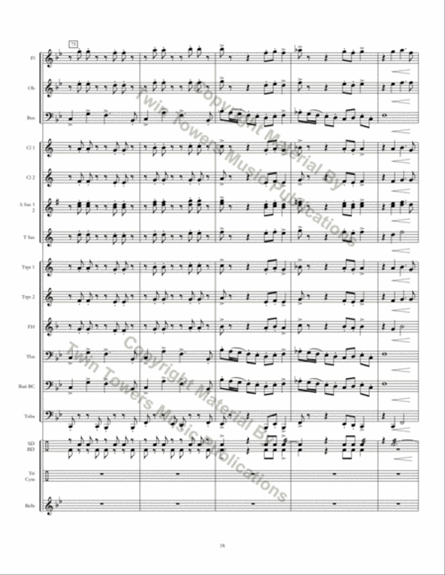 Twin Cities March Concert Band scores gallery preview page 19
