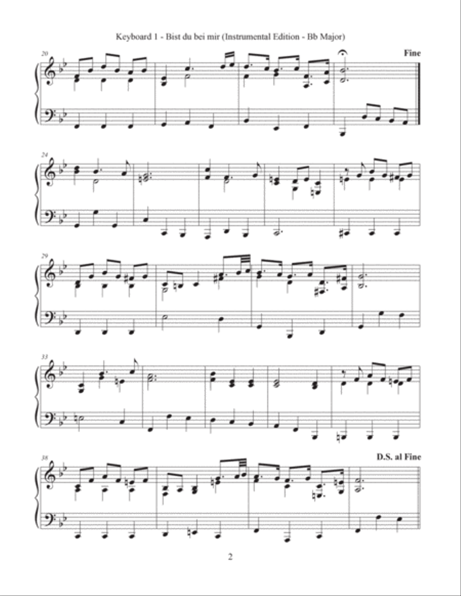 Bist du bei mir (Instrumental Edition in Bb Major with Keyboard) English Horn scores gallery preview page 6