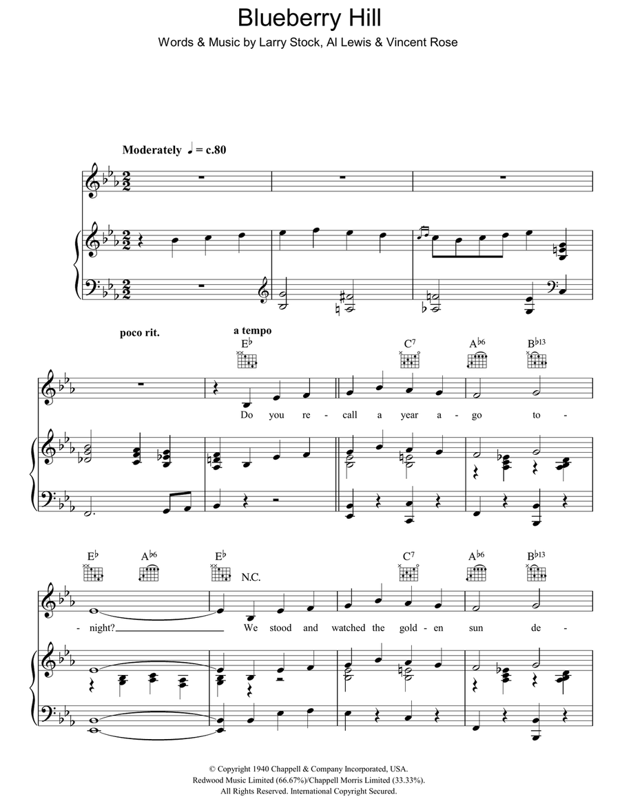 Blueberry Hill Acoustic Guitar scores gallery preview page 1