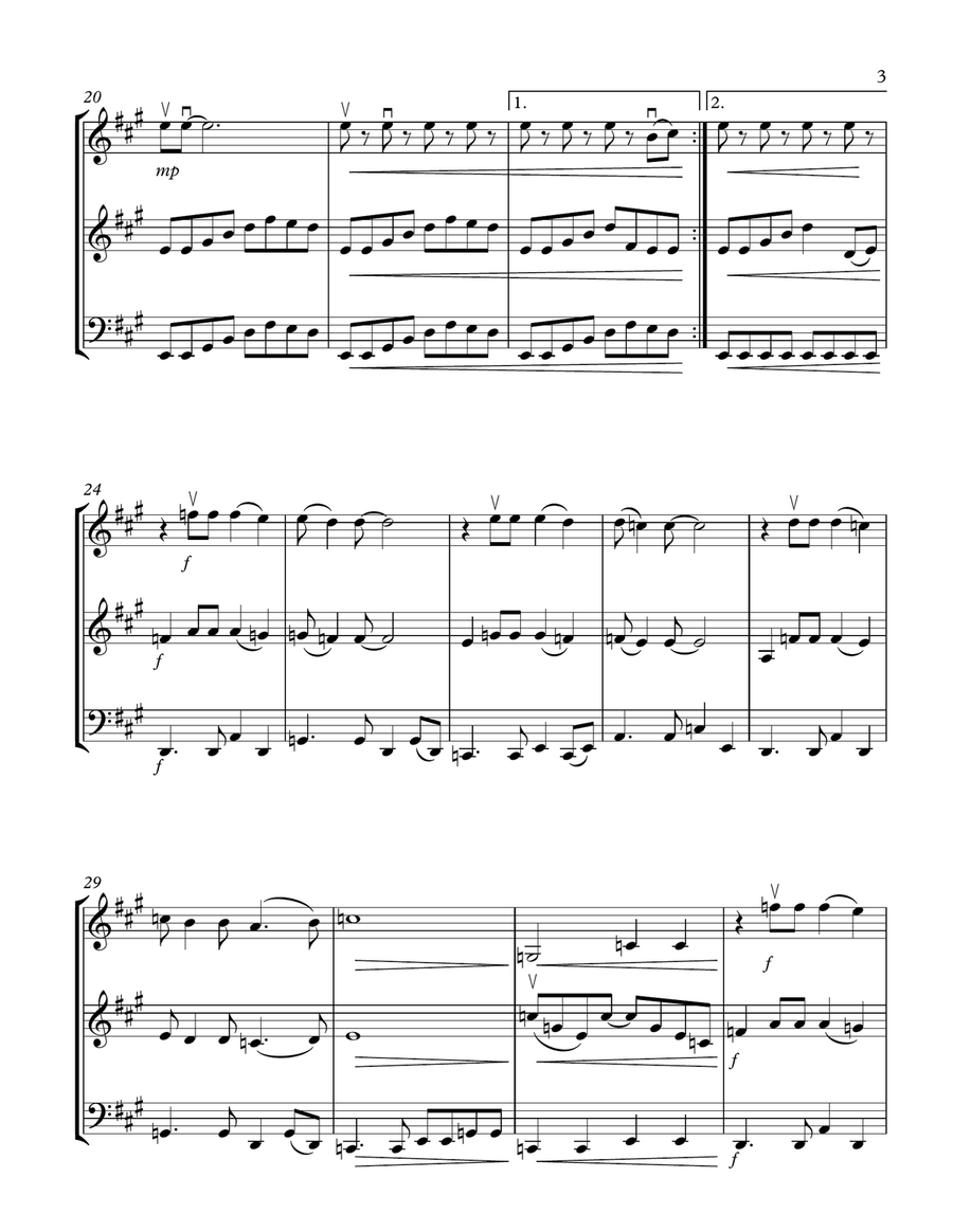 Oh, Pretty Woman String Trio scores gallery preview page 3