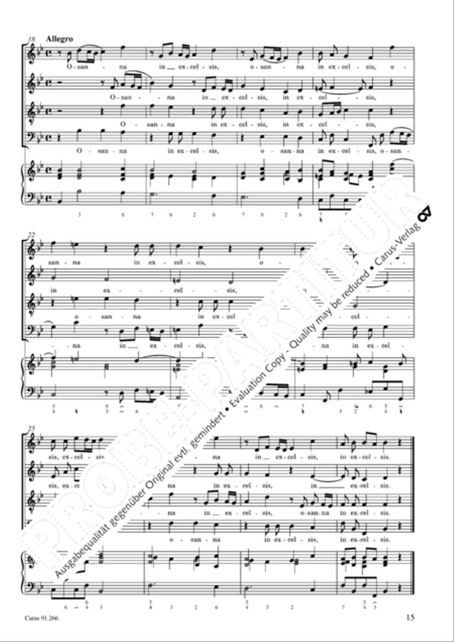 Missa Sancti Jacobi in B 4-Part scores gallery preview page 16