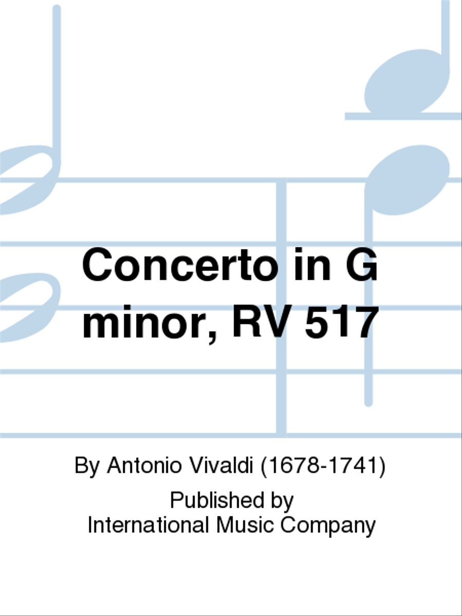 Concerto In G Minor, Rv 517 Violin scores gallery preview page 1