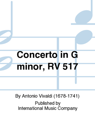 Book cover for Concerto In G Minor, Rv 517