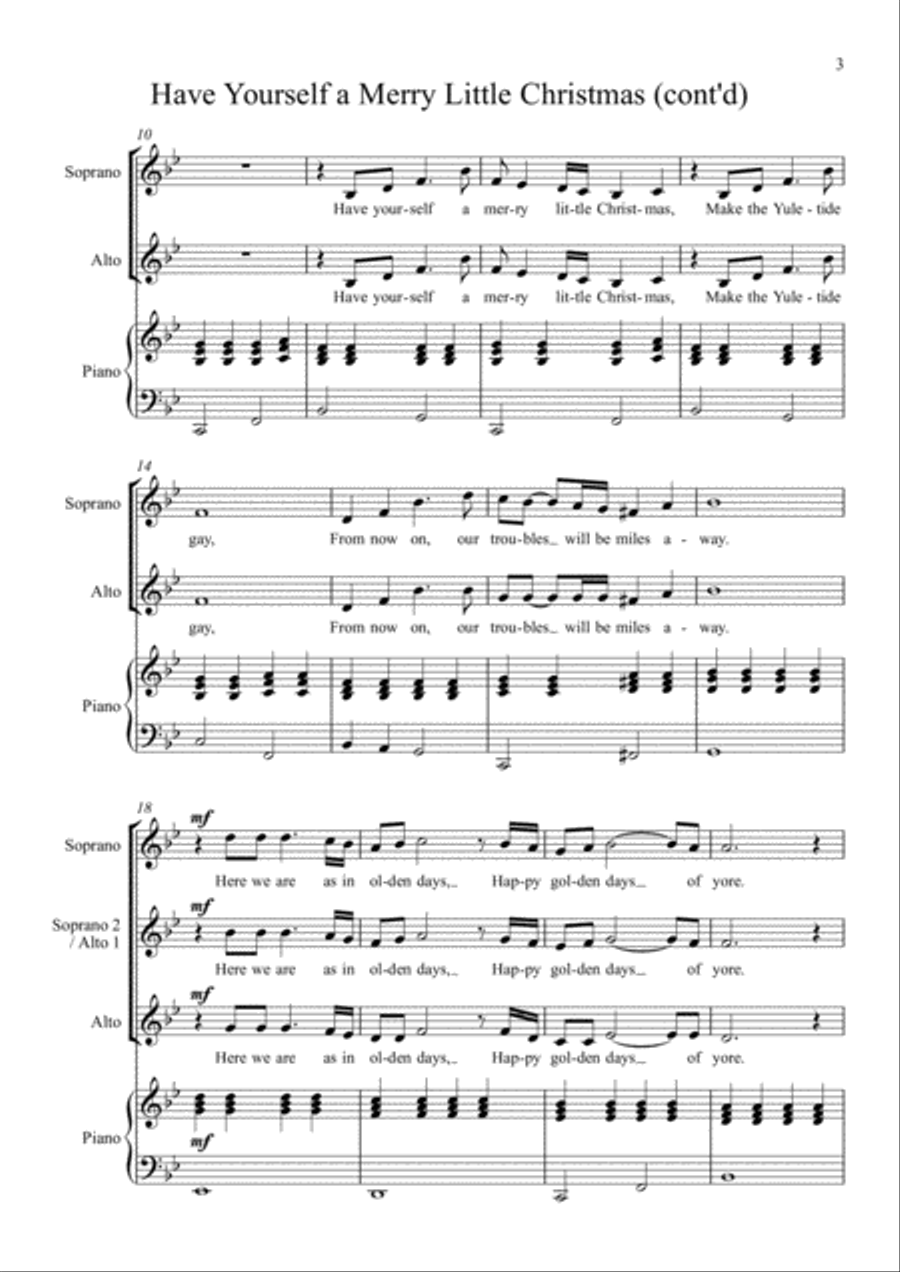 Have Yourself A Merry Little Christmas from MEET ME IN ST. LOUIS SSA scores gallery preview page 3