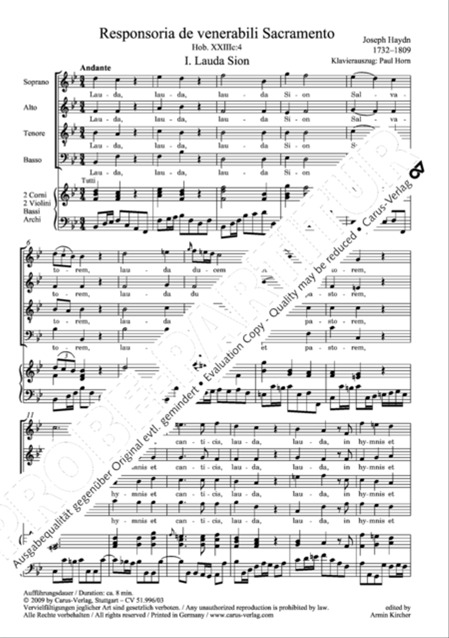 Responsoria de venerabili Sacramento 4-Part scores gallery preview page 6