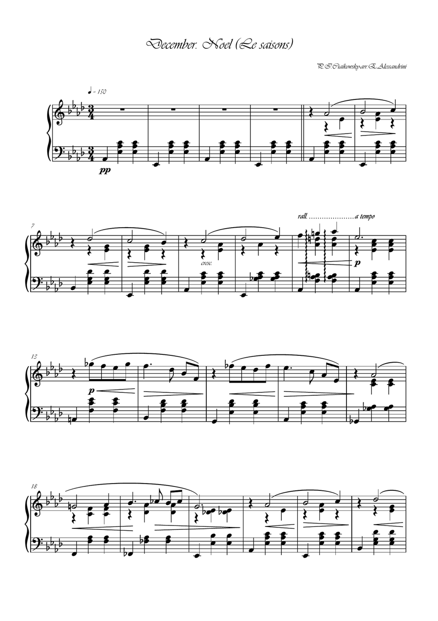 The season: December. Piano Walzer Piano Method scores gallery preview page 1
