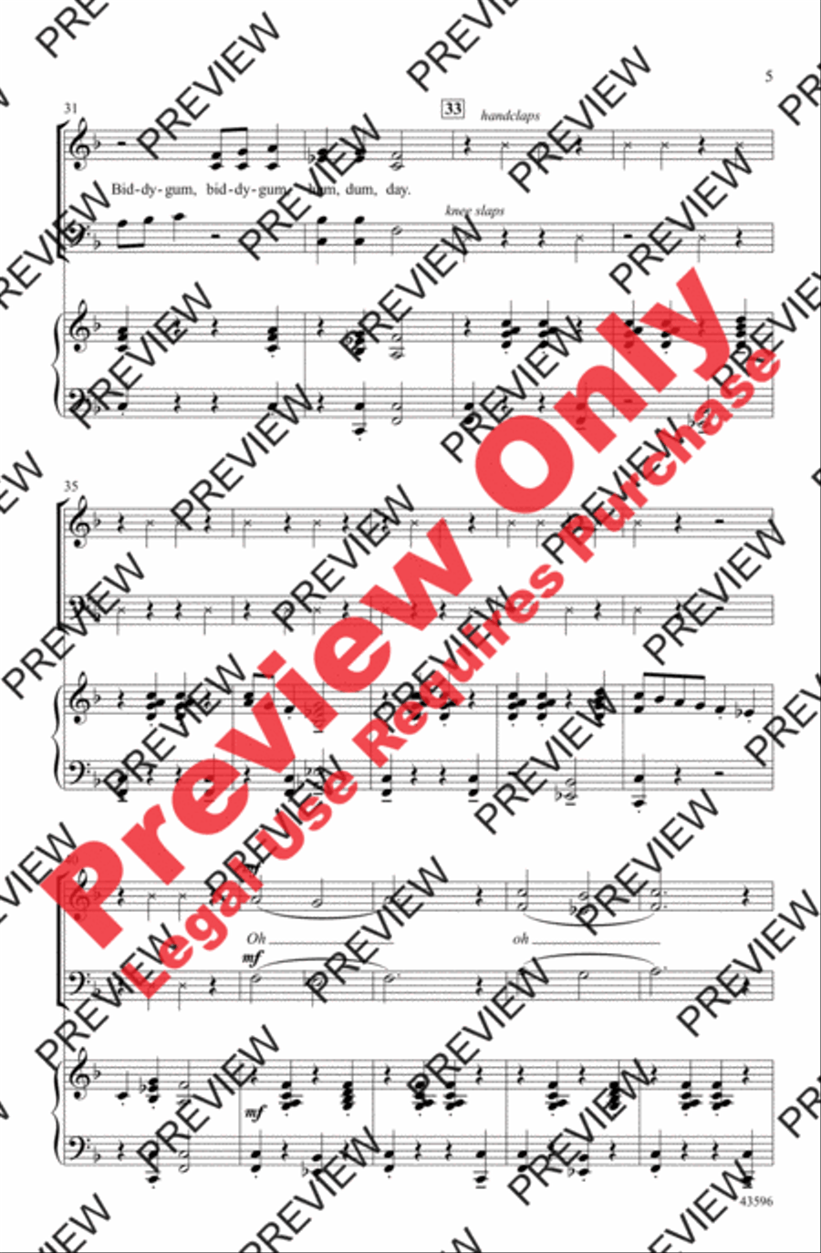 Pineywood Mountain 4-Part scores gallery preview page 5