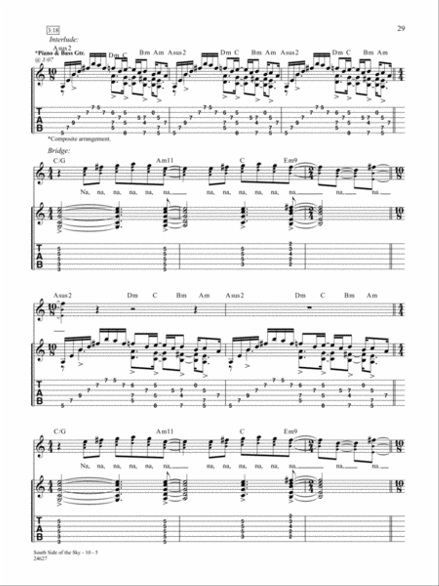 South Side Of The Sky Guitar Tablature scores gallery preview page 5