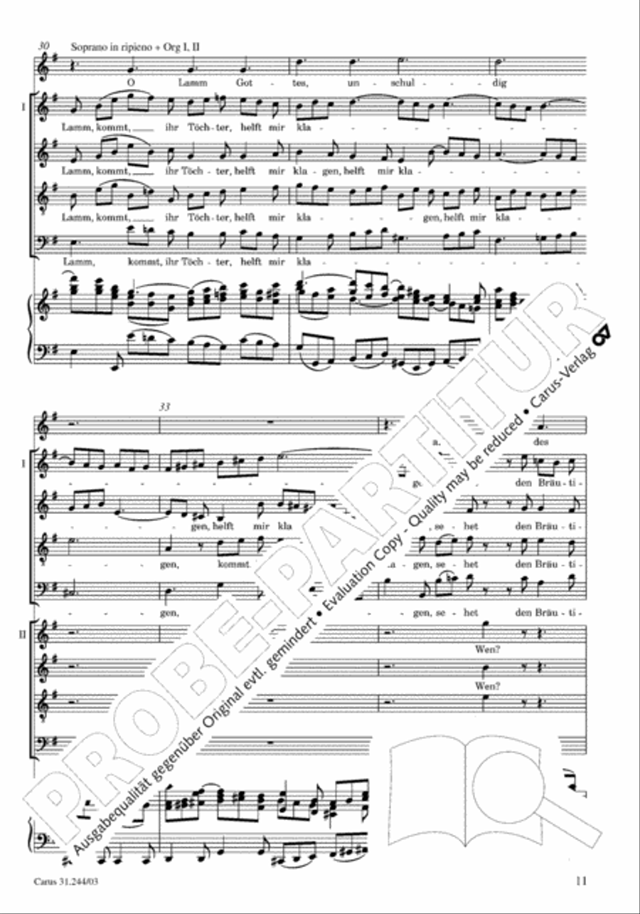 St. Matthew Passion (Matthaus-Passion) 4-Part scores gallery preview page 12