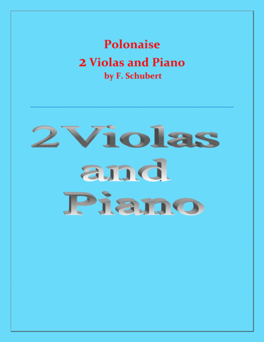 Polonaise - F. Schubert - For 2 Violas and Piano - Intermediate image number null