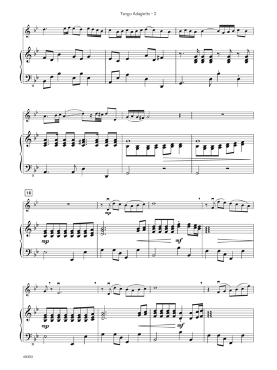 Tango Adagietto (Sound Innovations Soloist, Violin) Small Ensemble scores gallery preview page 6