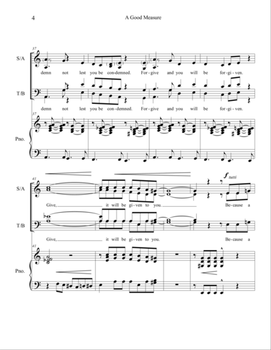 A Good Measure 4-Part scores gallery preview page 5