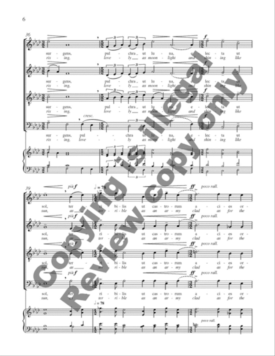Tota pulchra es, Maria (Ah, how fair are you, O Mary) 4-Part scores gallery preview page 7