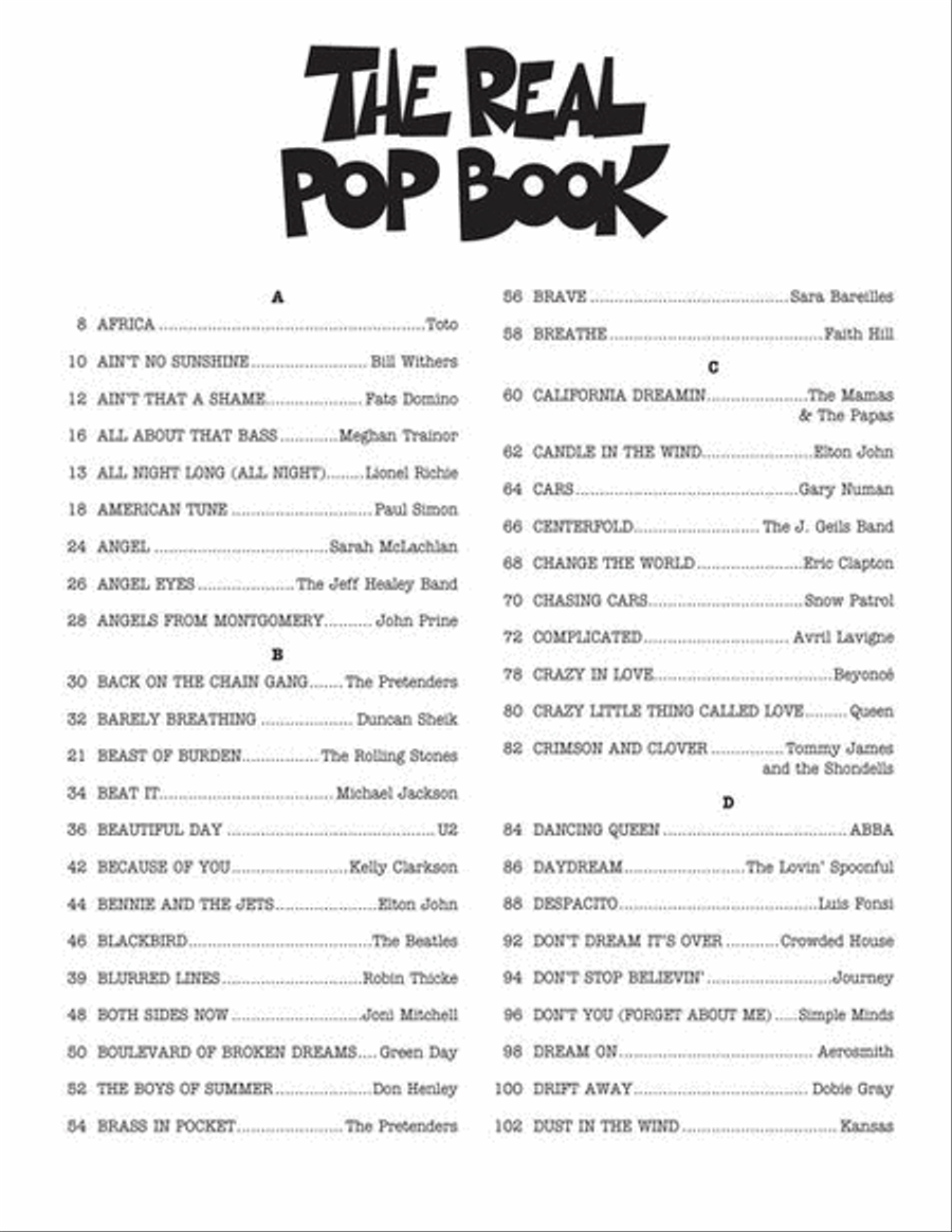 The Real Pop Book – Volume 2 Piano scores gallery preview page 3