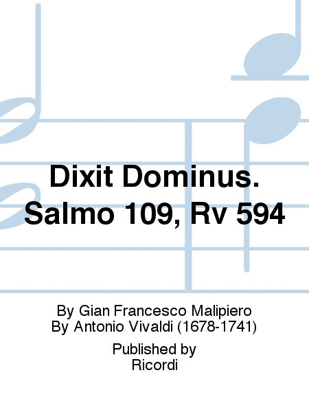 Dixit Dominus. Salmo 109, Rv 594
