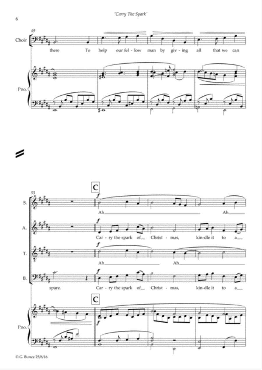 Carry The Spark 4-Part scores gallery preview page 6