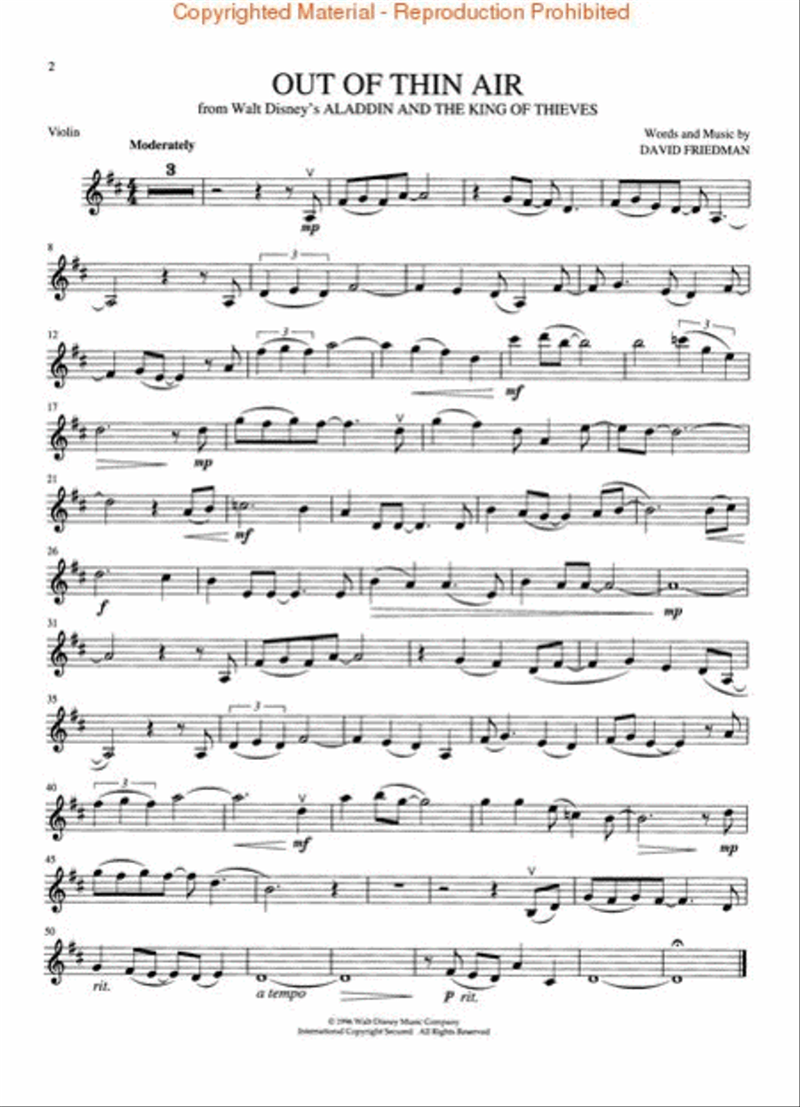Disney Movie Magic Disney Movie Magic Violin Solo scores gallery preview page 2