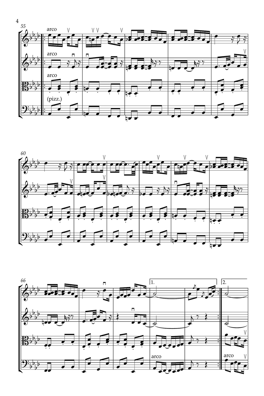 Peacherine Rag String Quartet scores gallery preview page 4