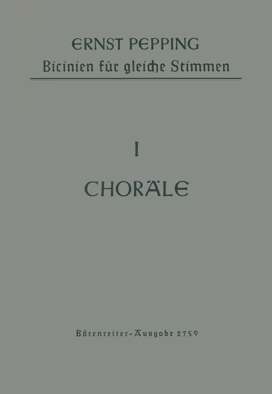 Bicinien, Heft 1: 34 Chorale