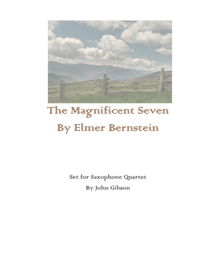 The Magnificent Seven Saxophone Quartet scores gallery preview page 1