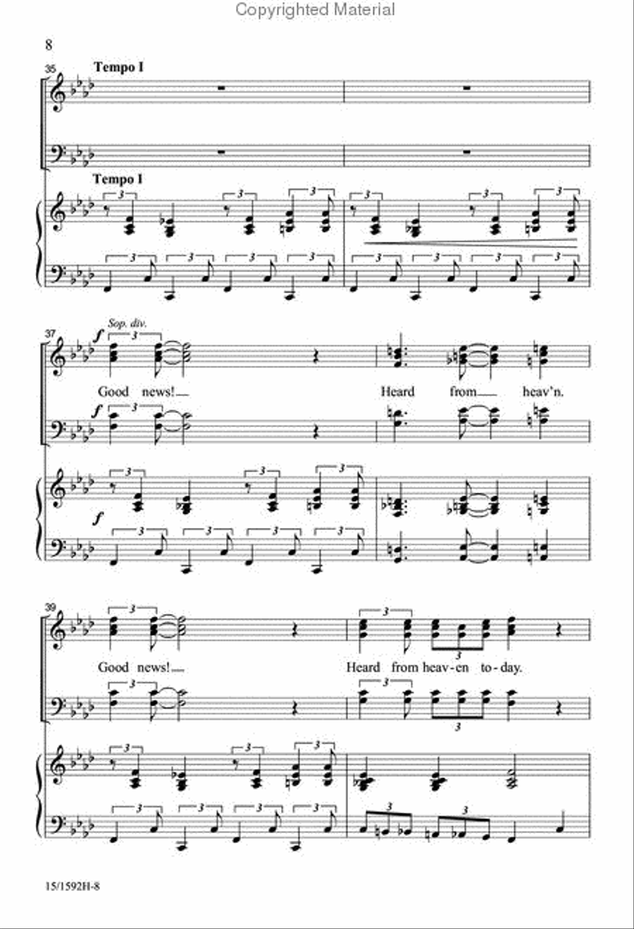Peter, Go Ring Dem Bells 4-Part scores gallery preview page 7