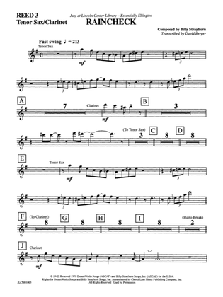 Raincheck: 1st B-flat Clarinet