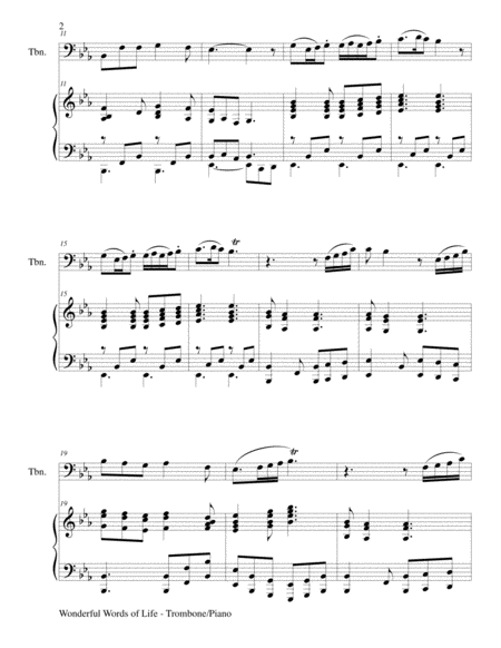 3 HYMNS OF ENCOURAGEMENT (for Trombone and Piano with Score/Parts) image number null