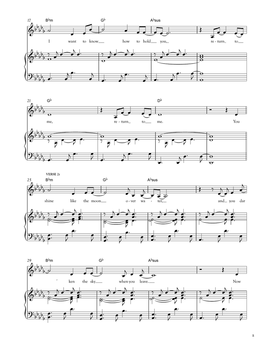 Return To Me Piano, Vocal scores gallery preview page 2