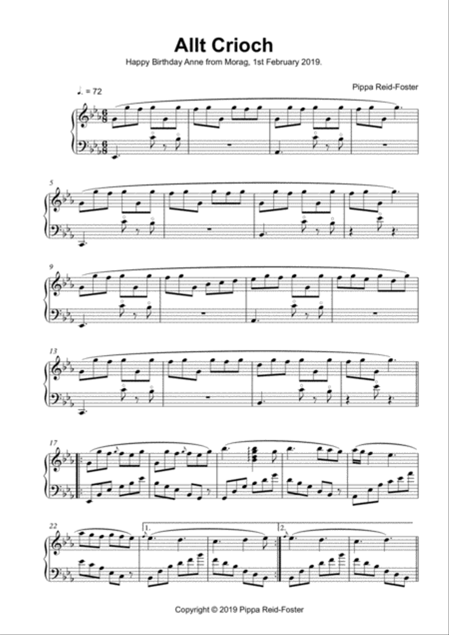 Allt Crioch Harp scores gallery preview page 1