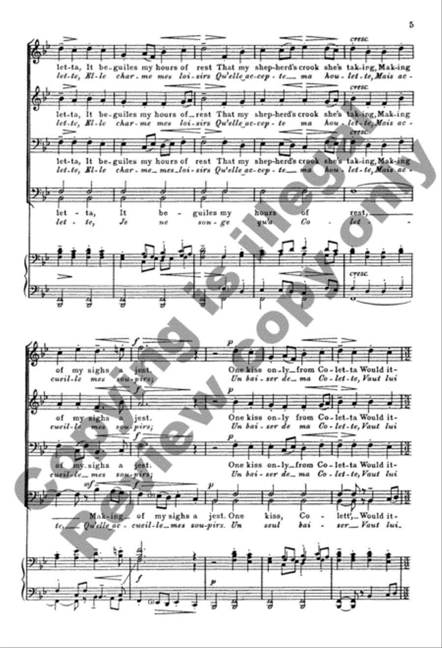 Coletta (Ronde Villageoise) TTBB scores gallery preview page 5