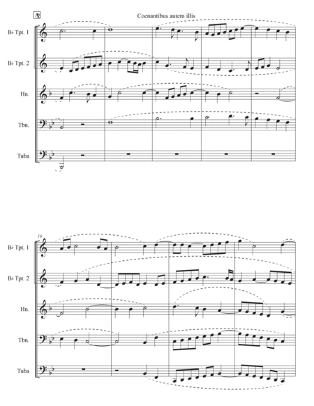 Coenantibus autem illis (Communion Motet) for Brass Quintet image number null