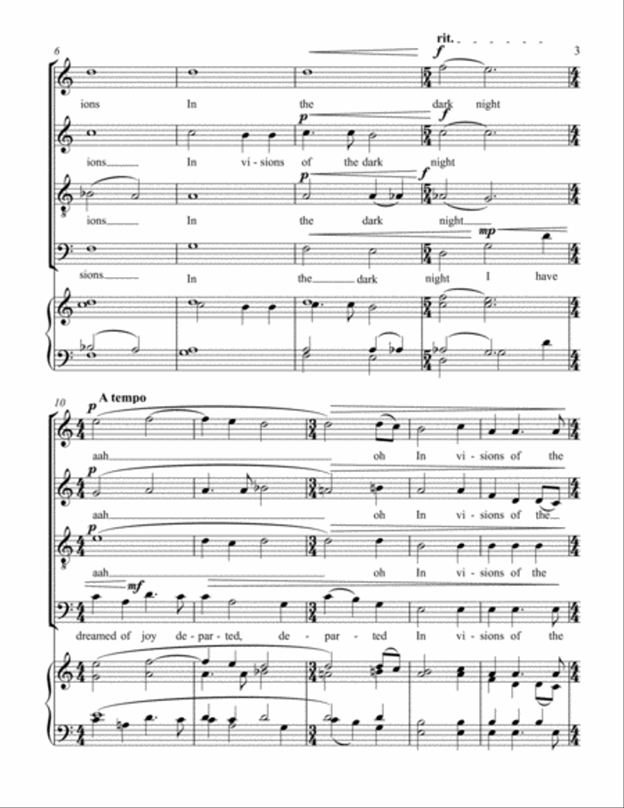 A Dream 4-Part scores gallery preview page 3