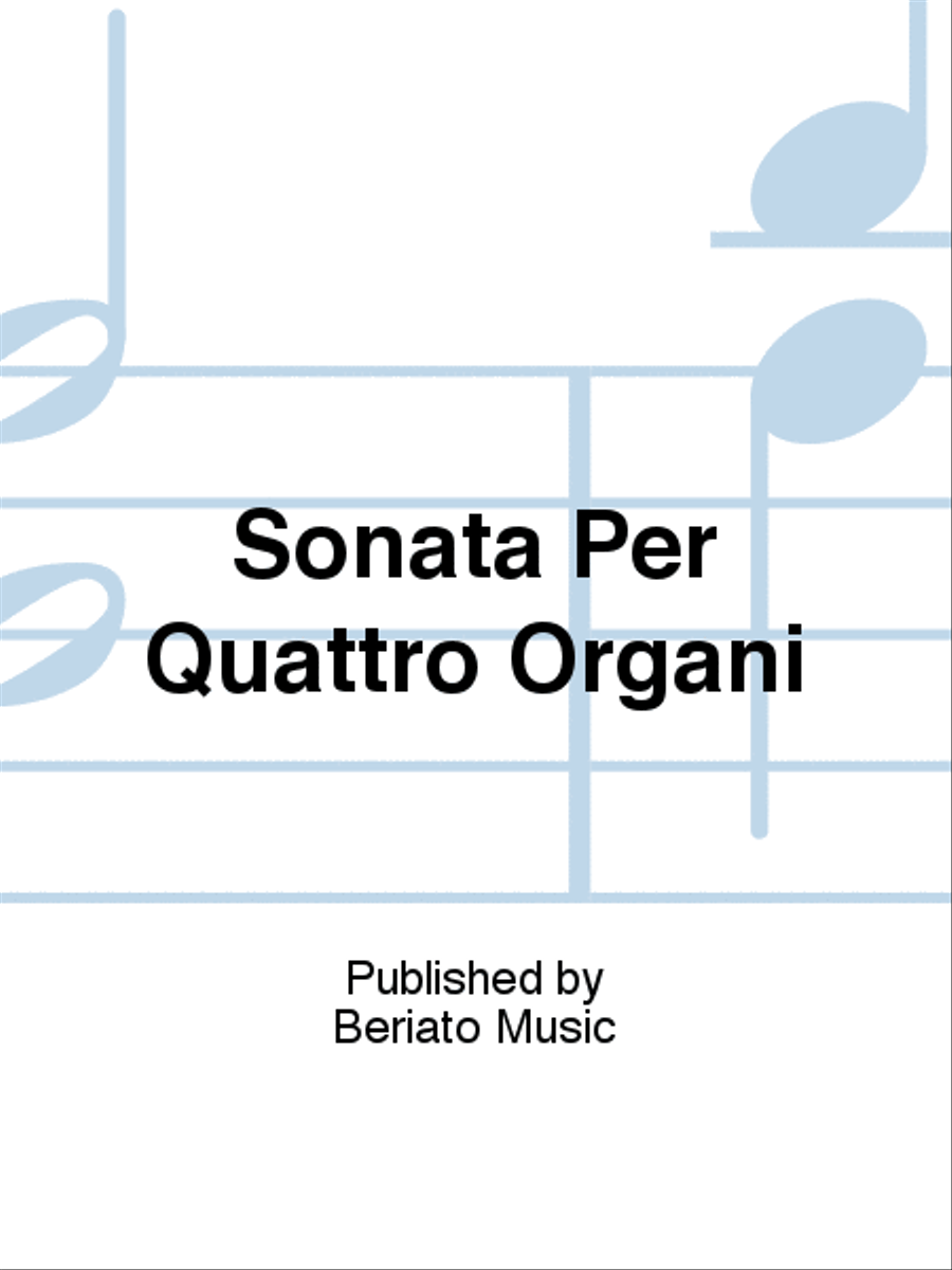 Sonata Per Quattro Organi Organ scores gallery preview page 1