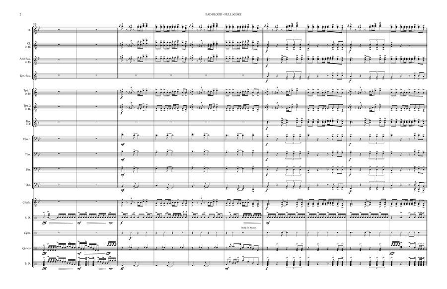 Bad Blood Bad Blood Marching Band scores gallery preview page 2