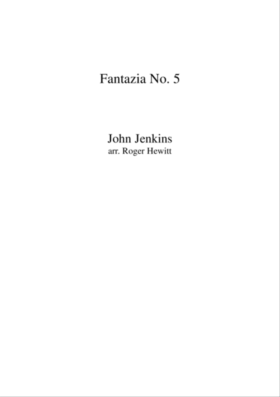 Jenkins - Fantazia No. 5 Small Ensemble scores gallery preview page 1