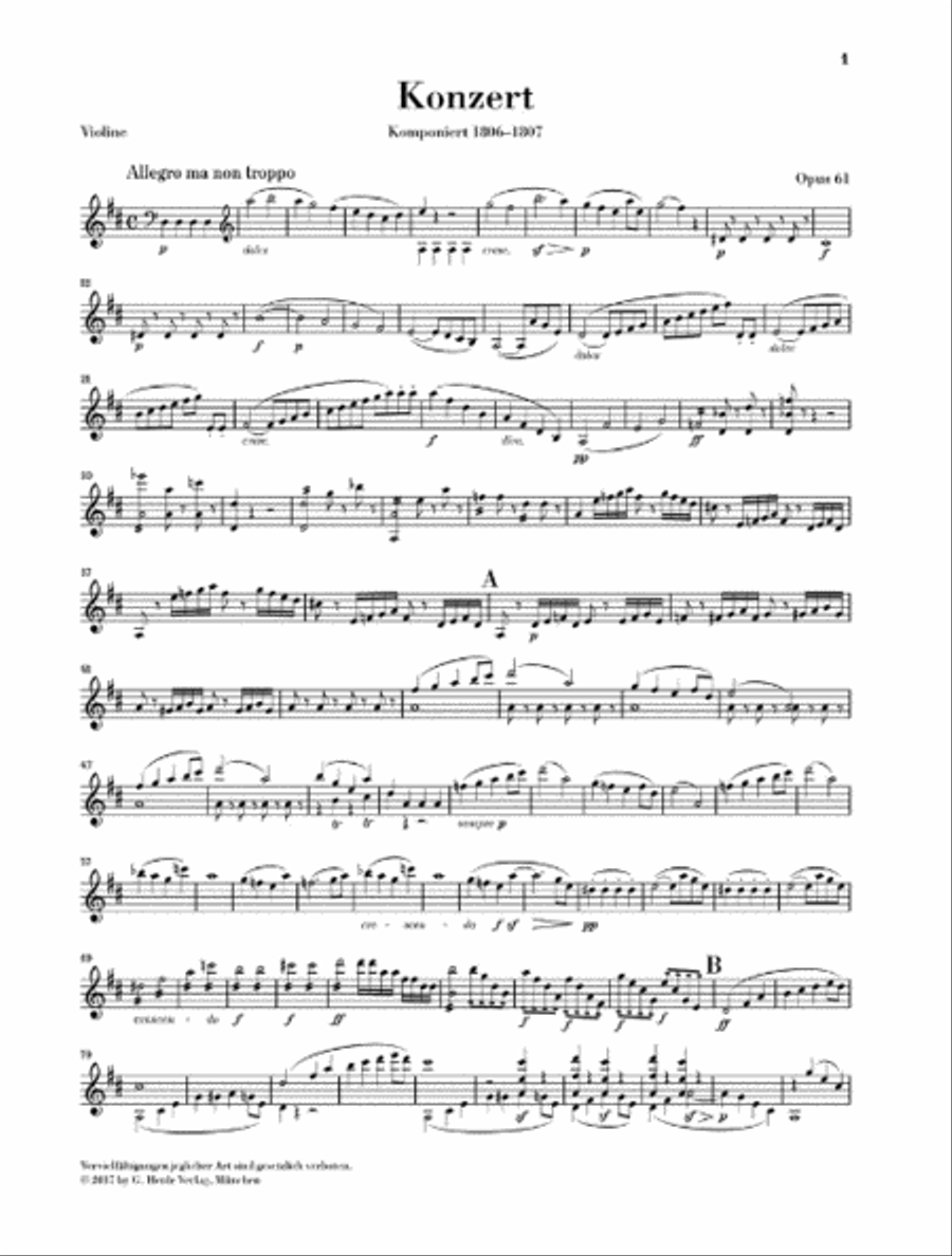 Violin Concerto in D Major, Op. 61 Violin Solo scores gallery preview page 2