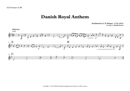 Danish Royal Anthem for Brass Quintet image number null