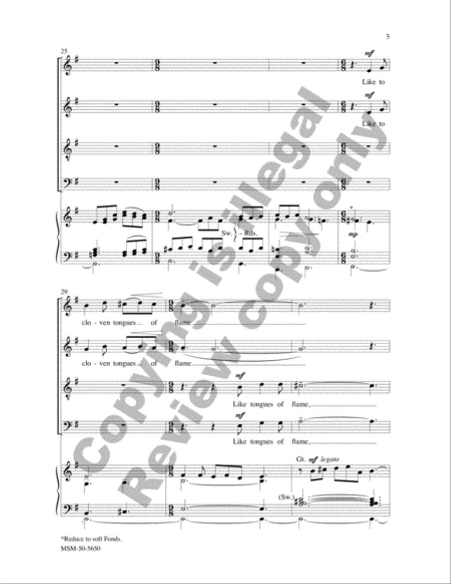 Hail this Joyful Day's Return 4-Part scores gallery preview page 5