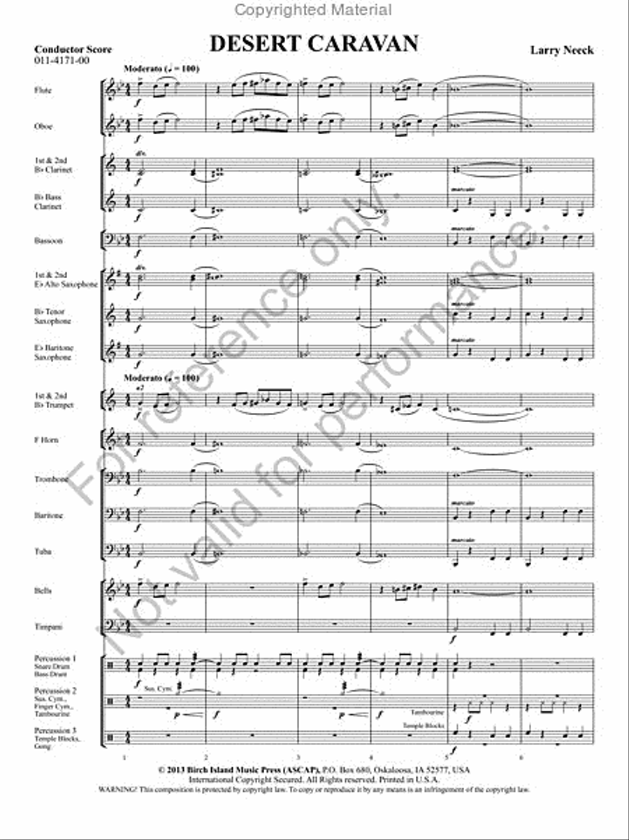 Desert Caravan Concert Band scores gallery preview page 2