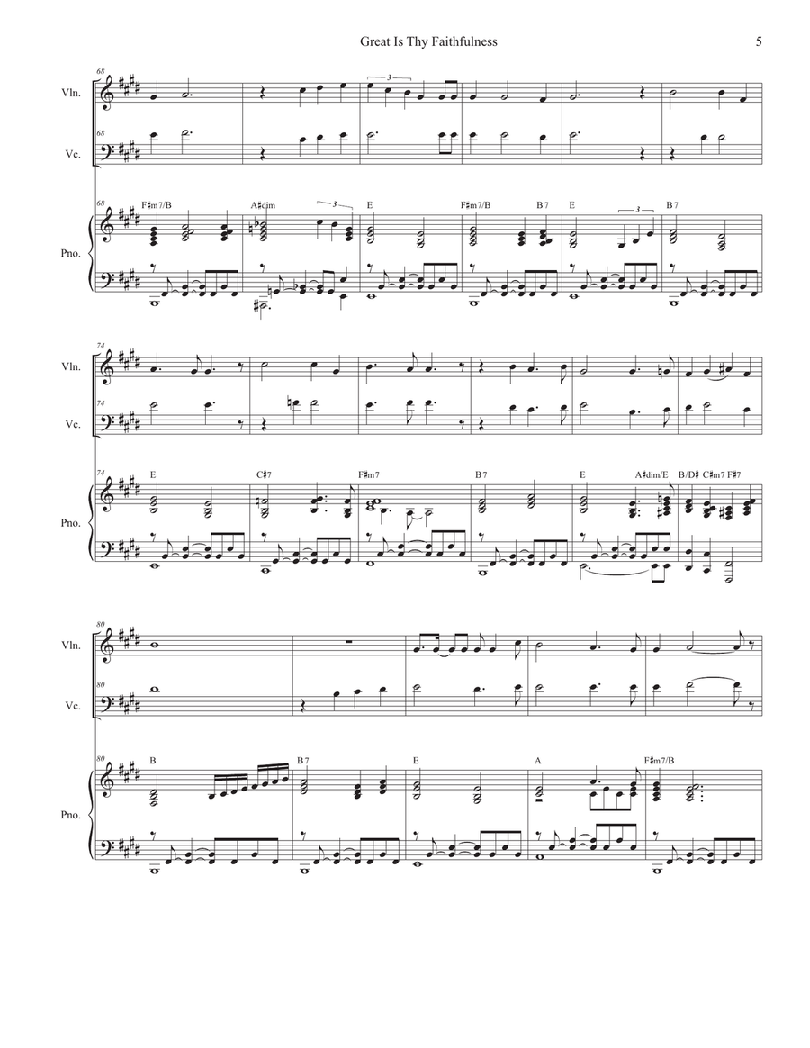 Great Is Thy Faithfulness by Phillip Keveren Piano Trio - Digital Sheet Music page 5