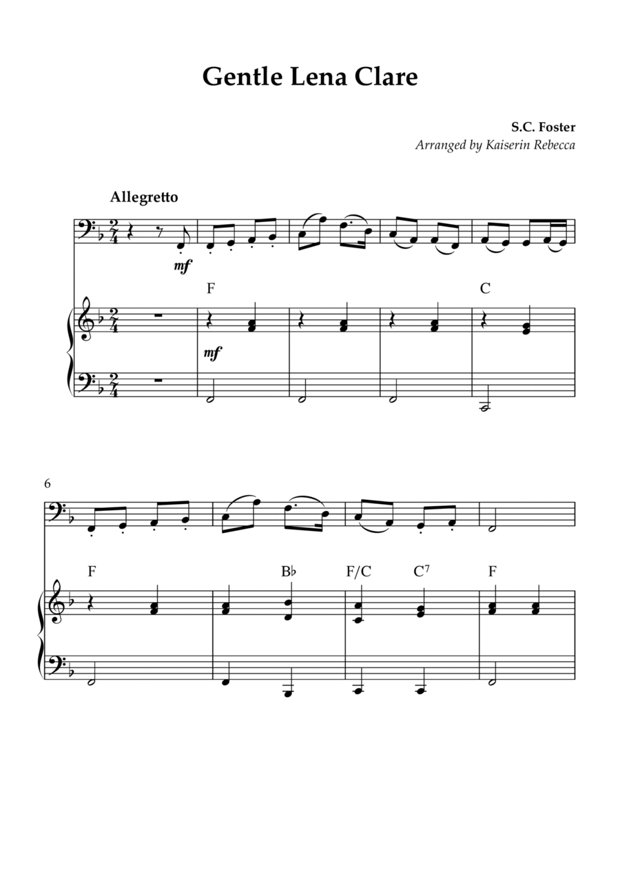 Gentle Lena Clare Bassoon scores gallery preview page 1