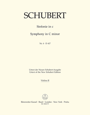Book cover for Symphony, No. 4 c minor D 417 'Tragic'